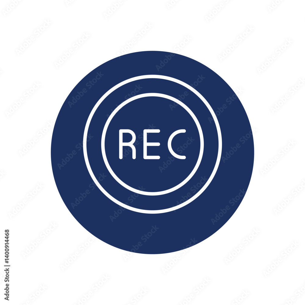 Record Icon Vector Stock Illustration Record Icon Vector Stock Illustration