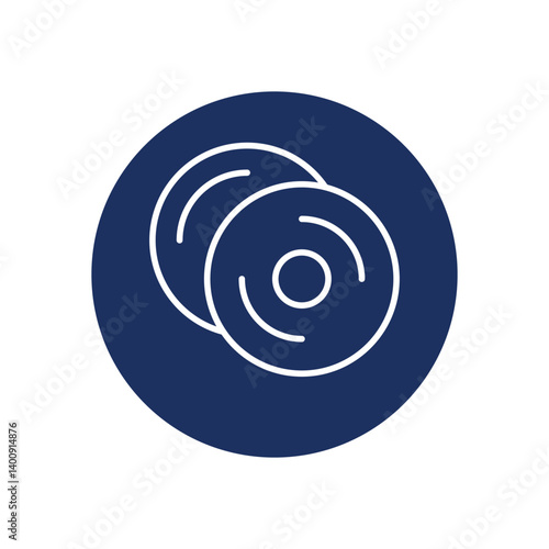 Discs Icon Vector Stock Illustration