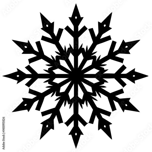 snowflake vector art silhouette