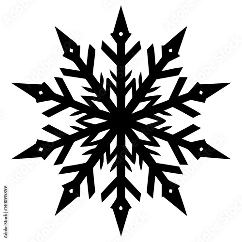 Wallpaper Mural snowflake vector art silhouette Torontodigital.ca