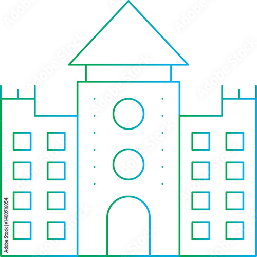 Castle icon single vector illustration