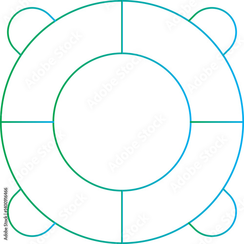 Life Saving Tube icon single vector illustration