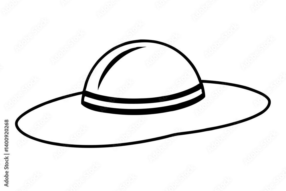 summer hat silhouette vector illustration summer hat silhouette vector illustration