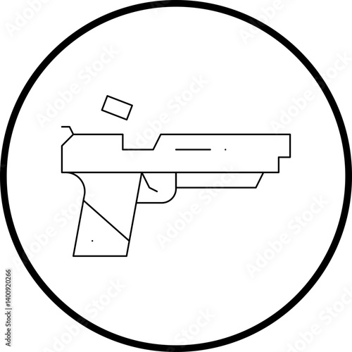 Pistol icon single vector illustration