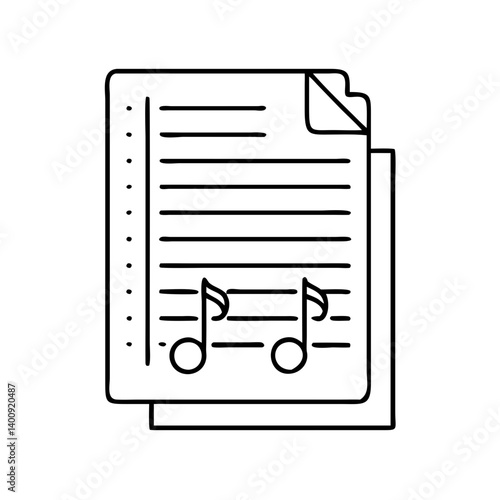 Sheet Music Document Musical Notation Composition Score Music Paper Notes Melody Rhythm Song Lyric