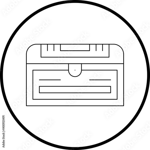 Treasure Chest II icon single vector illustration