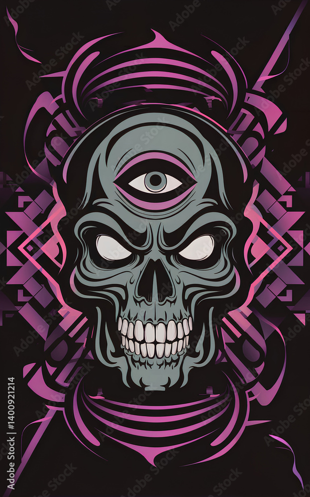 skull with a third eye skull with a third eye