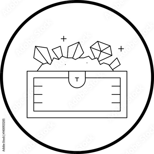 Treasure icon single vector illustration