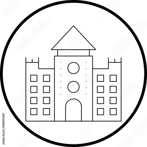 Castle icon single vector illustration
