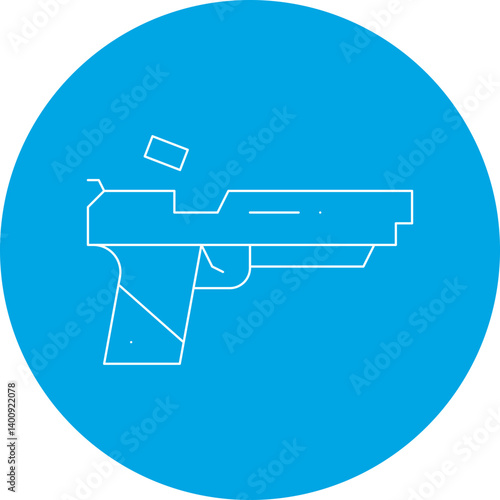 Pistol icon single vector illustration