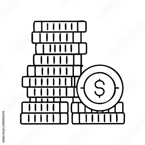 A Stack of Coins Representing Financial Wealth and Savings