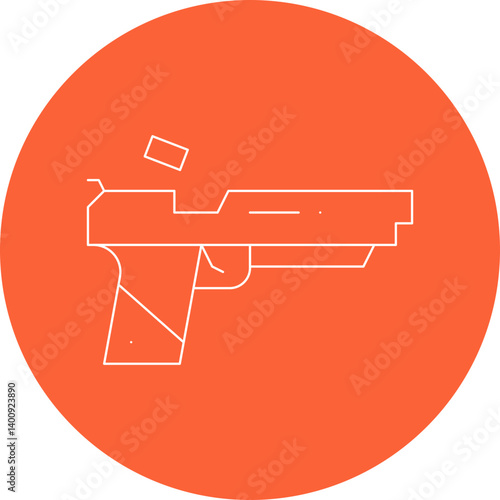 Pistol icon single vector illustration