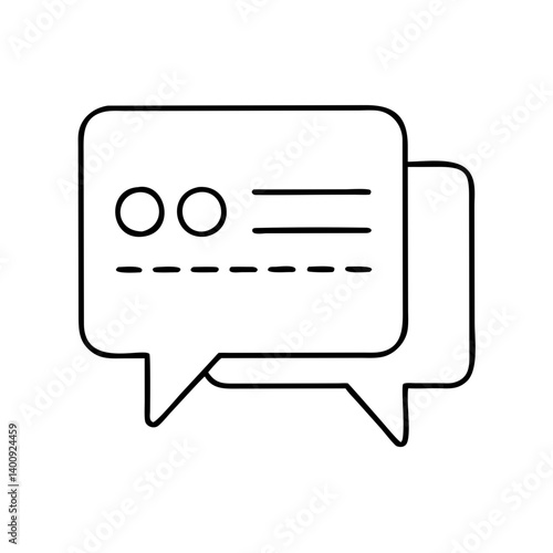 Communication bubbles online messaging chat interface graphic design element vector illustration
