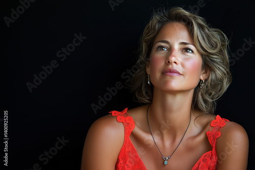 A striking portrait of a wo...
