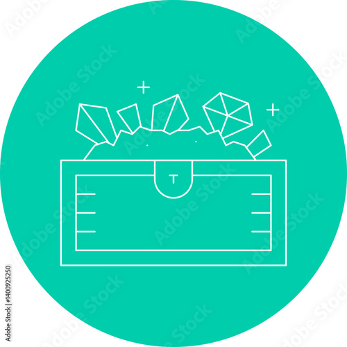 Treasure icon single vector illustration