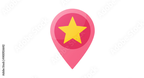 Free Download Isolated Location Pin with Star - GFXLoad