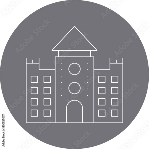 Castle icon single vector illustration