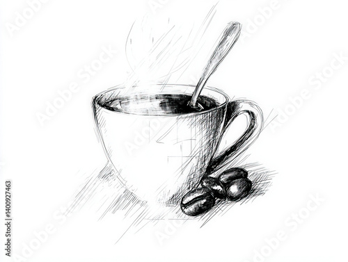 Coffee sketch: A warm portr...