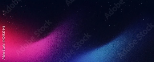 Vibrant Waves of Color Pink, Purple, Blue Gradients with Starry Night Sky Hues