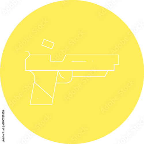 Pistol icon single vector illustration