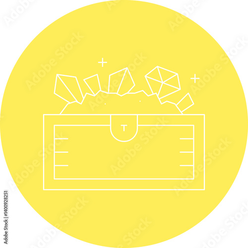 Treasure icon single vector illustration