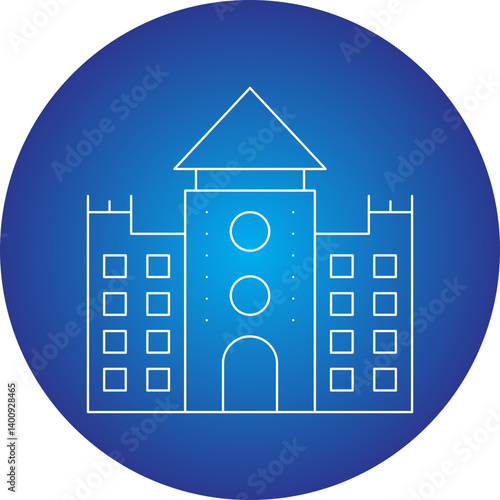 Castle icon single vector illustration