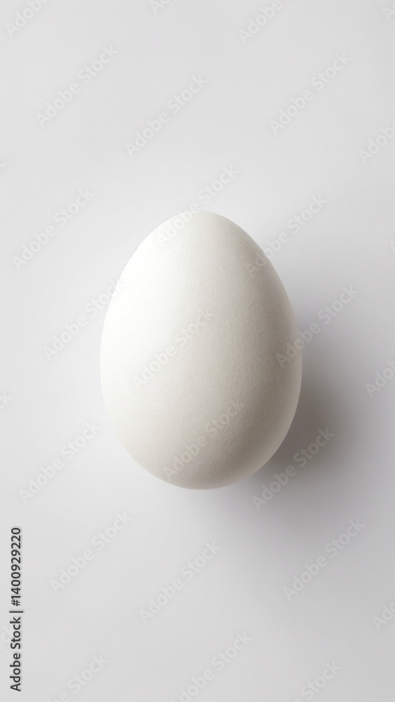 Isolated White Egg on Minimal Background for Easter and Culinary Uses Isolated White Egg on Minimal Background for Easter and Culinary Uses