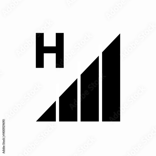 high speed network bars icon vector sign