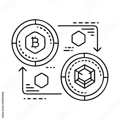 Cryptocurrency Exchange and Transaction Visualization Bitcoin and Altcoin Transfer