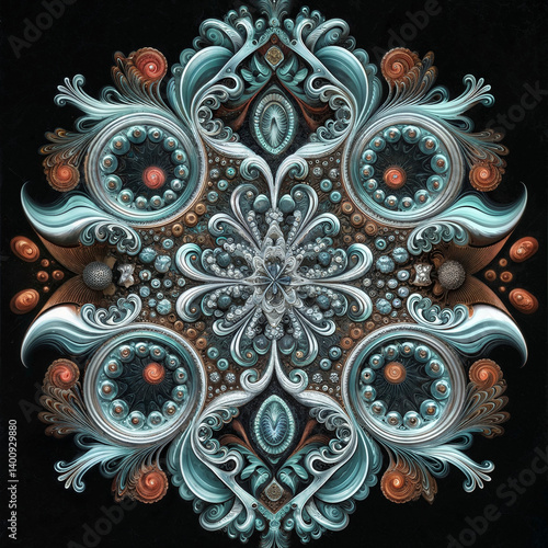 ornamental round lace pattern