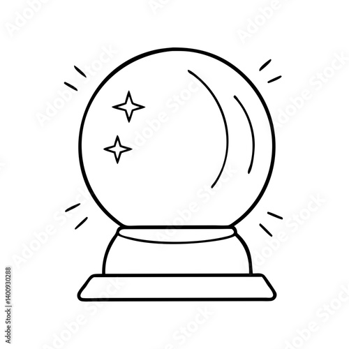 A mystical crystal ball prediction fortune teller magic sphere