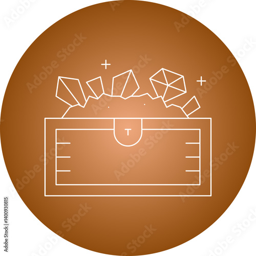 Treasure icon single vector illustration