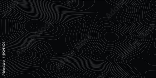 Elevated terrain abstract geographic topographic artistry vector illustration. wave Line topography map contour wavy pattern design. 