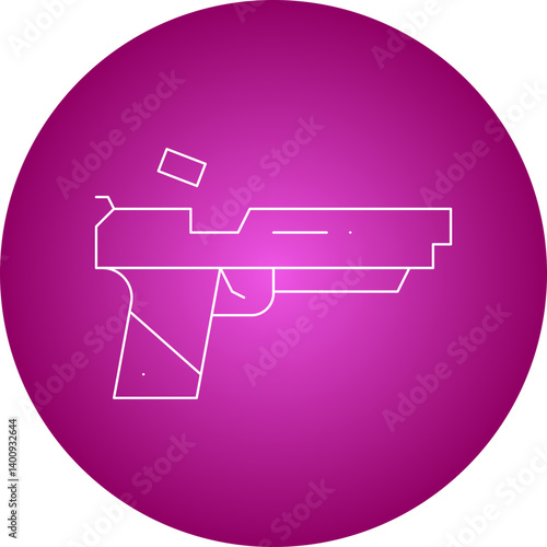 Pistol icon single vector illustration