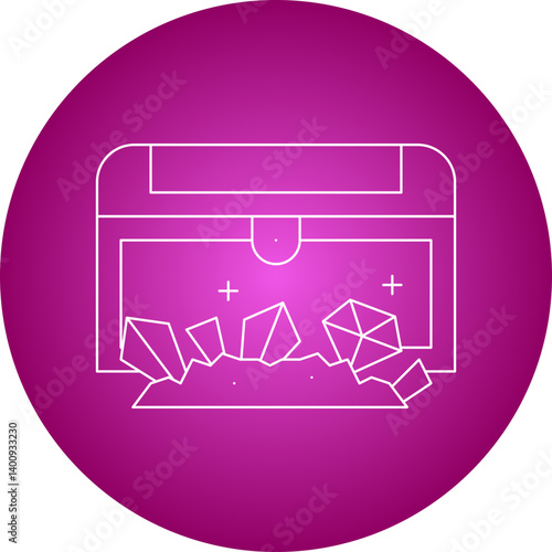 Treasure Chest I icon single vector illustration