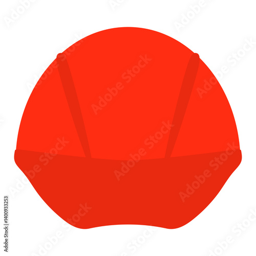 Red cap. Delivery uniform hat. Baseball cap. Vector illustration isolated on white.
