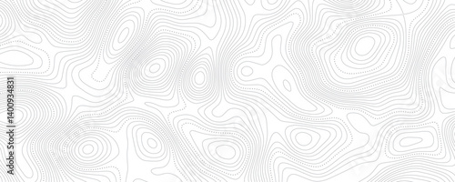 Abstract wavy topographic line background. Seamless pattern and banner design. Modern and dynamic feel to topographic mapping vector illustration.