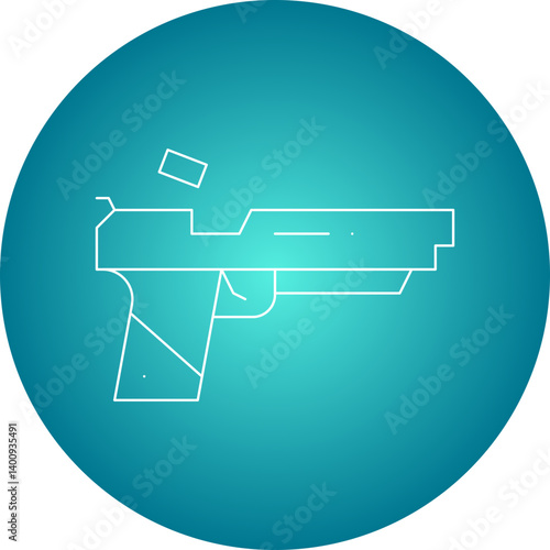 Pistol icon single vector illustration