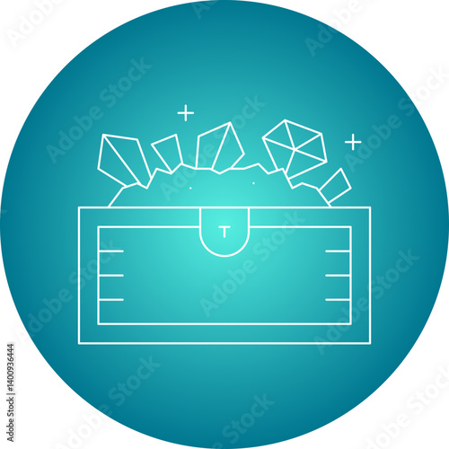 Treasure icon single vector illustration