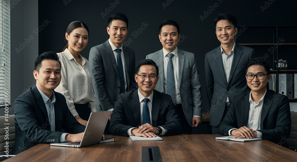 Experts Business Team in Modern Office Setting Experts Business Team in Modern Office Setting