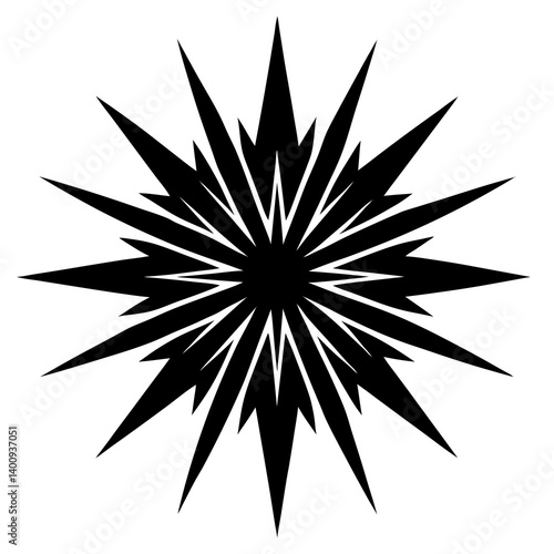 starburst icon vector art silhouette
