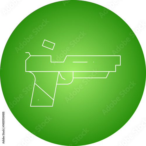 Pistol icon single vector illustration