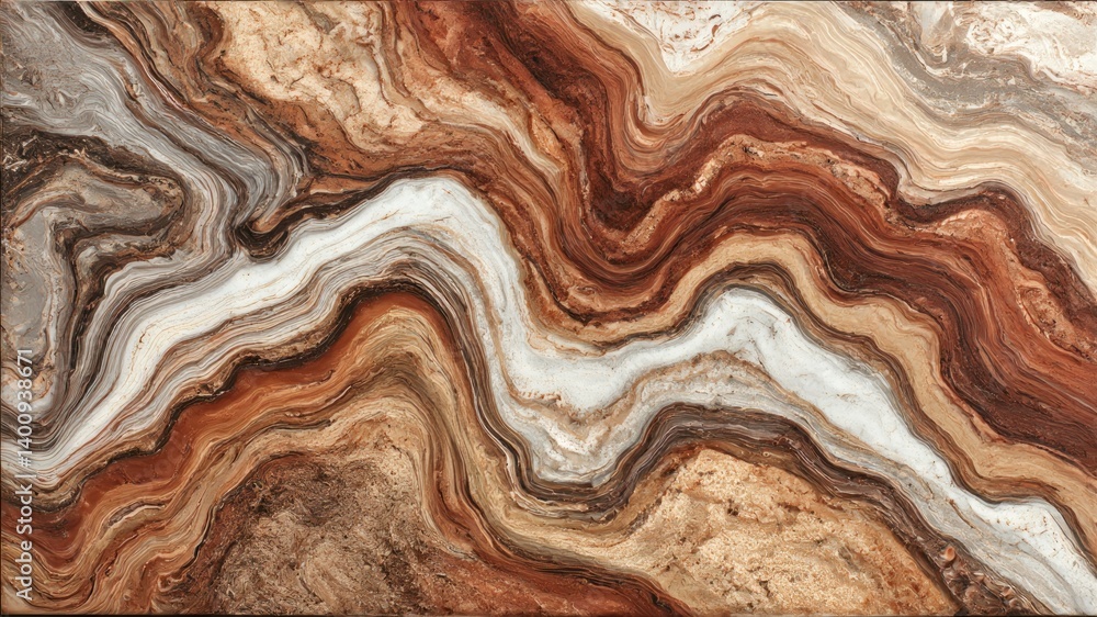 Agate stone pattern in earthy tones with flowing, banded layers, elegant design Agate stone pattern in earthy tones with flowing, banded layers, elegant design