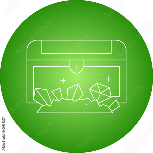 Treasure Chest I icon single vector illustration