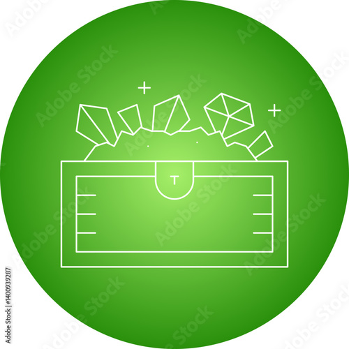 Treasure icon single vector illustration