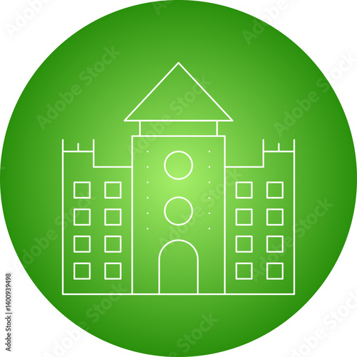 Castle icon single vector illustration