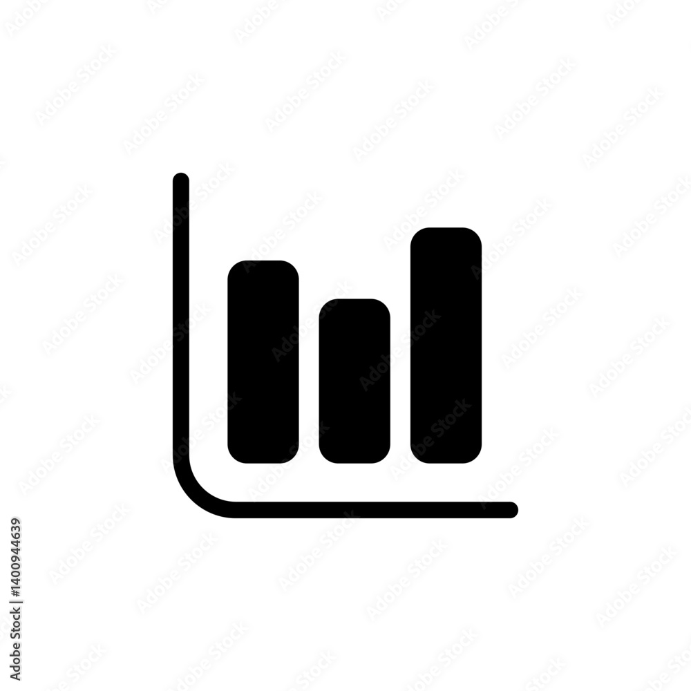 Financial earnings analytics graph or chart flat icon for apps and websites Financial earnings analytics graph or chart flat icon for apps and websites