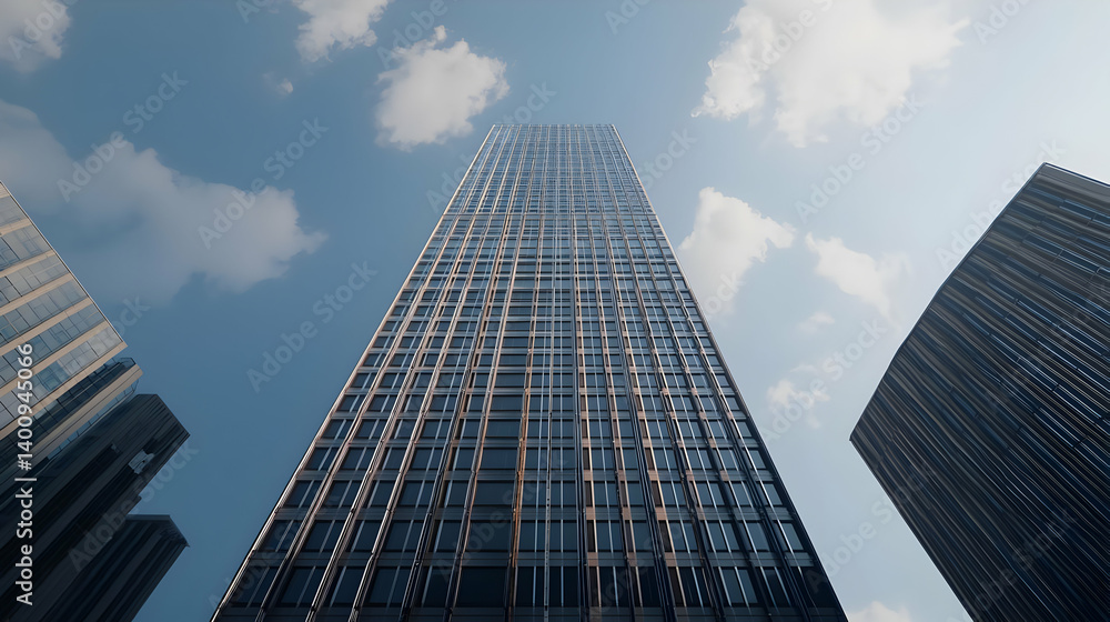 Obraz premium Modern Skyscraper Under Bright Daylight