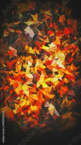 Colorful Geometric Triangles: Vibrant Abstract Texture for Modern Digital Art