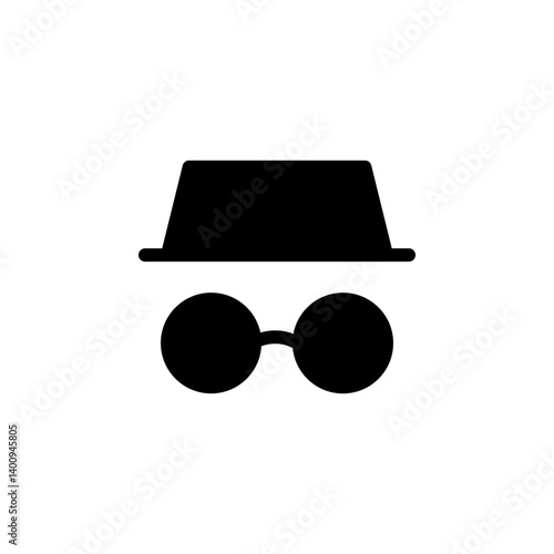 incognito mode or anonymous browsing icon. Perfect for privacy, security, and online safety themes. Vector illustration